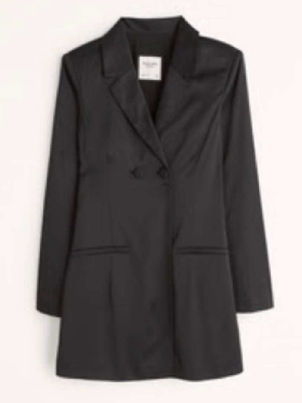 Abercrombie & Fitch Black Satin Blazer Mini Dress